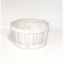 Bamboo Korb weiß D 21,5cm