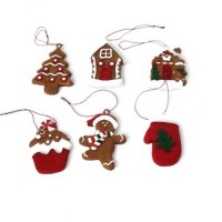 Pfefferkuchen Anhänger H 9cm, 6-er Set