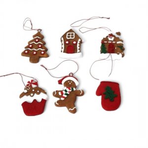 Pfefferkuchen Anhänger H 9cm, 6-er Set