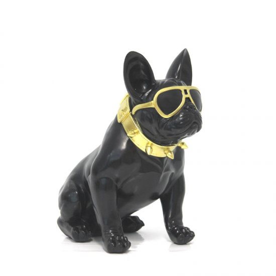 Bulldogge mit Brille klein - zum Schließen ins Bild klicken