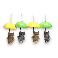 Katze Regenschirm 4er Set