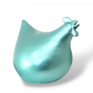Huhn groß metallic grün