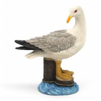 Möwe auf Poller