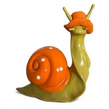 Schnecke, Hut orange