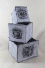 Schbladen 3-er Set, grau