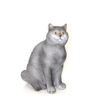 Katze sitzend, grau
