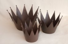 Krone-Schale 3-er Set, rost