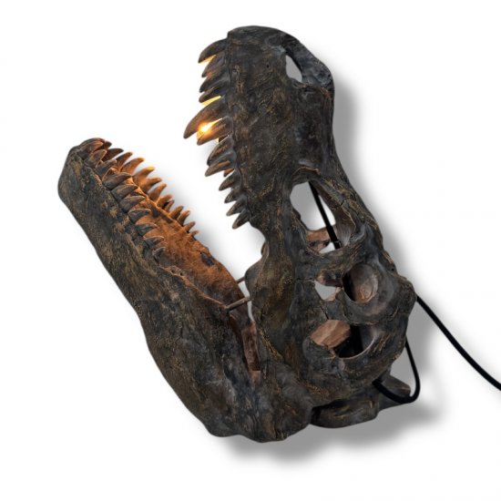 Dinokopf Lampe - zum Schließen ins Bild klicken