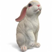 Hase sitzend, weiss