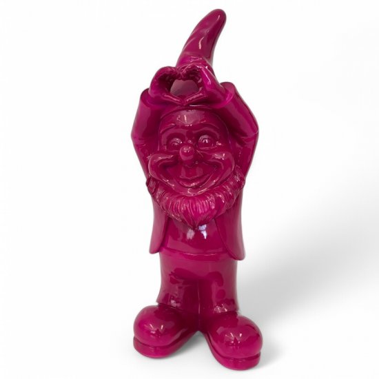 Zwerg Herz oben,pink - zum Schließen ins Bild klicken