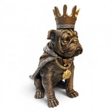 Hund mit Krone H 49cm