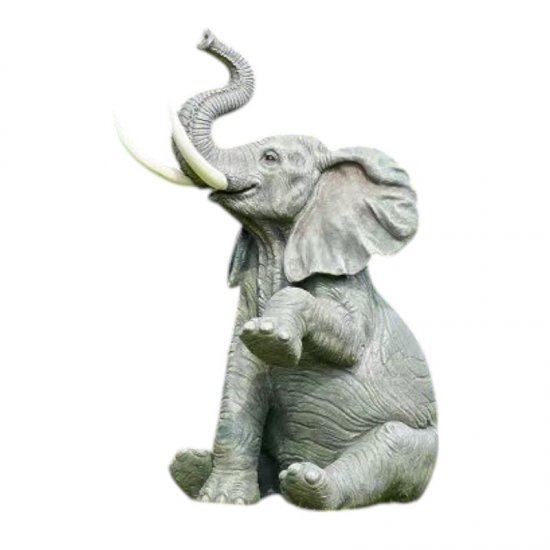 Elefant sitzend - zum Schließen ins Bild klicken