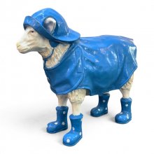 Schaf mit Mantel, blau