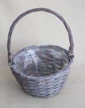 Korb mit Henkel, grau