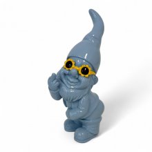 Zwerg mit Brille,blau