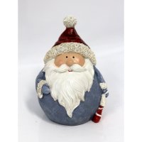 Weihnachtmann grau-rot, H19,5cm