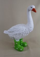 Gans mit Stiefel, grün