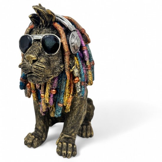 Löwe Rasta, gold - zum Schließen ins Bild klicken
