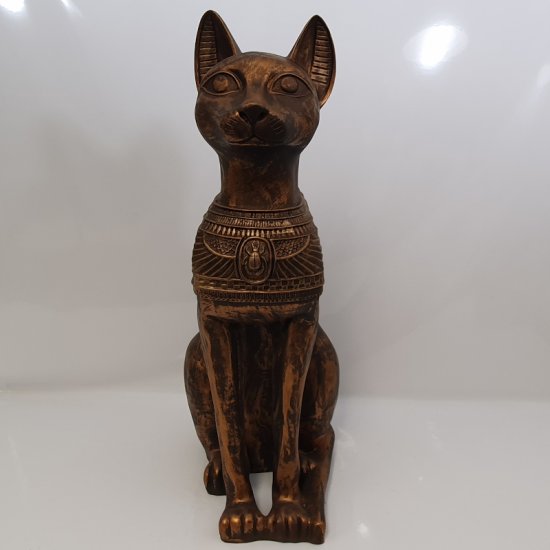 Ägyptische Katze , gold - zum Schließen ins Bild klicken