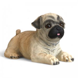 Mops liegend