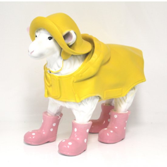 Schaf mit Mantel klein, rosa - zum Schließen ins Bild klicken