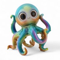 Gloss Octopus groß, blau