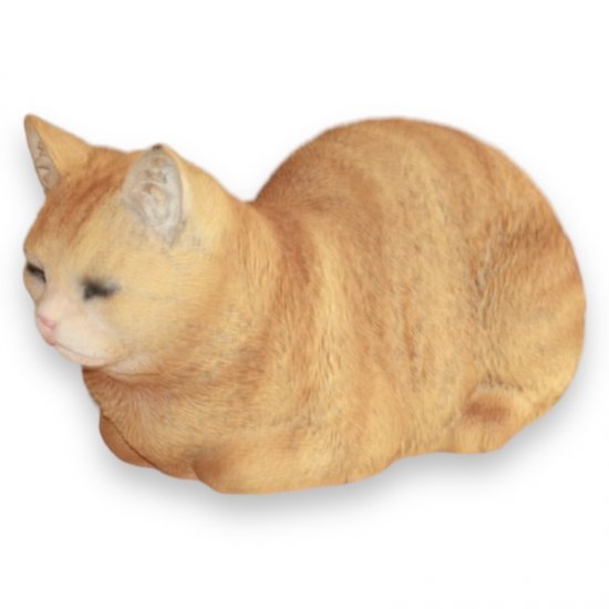 Katze liegend braun - zum Schließen ins Bild klicken