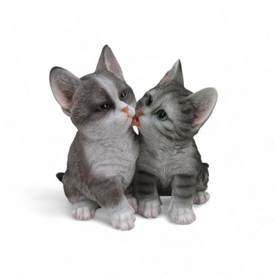 Katzenpaar grau - zum Schließen ins Bild klicken