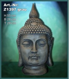 Buddhakopf grau (1397B)