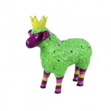 Schaf mit Krone klein grün