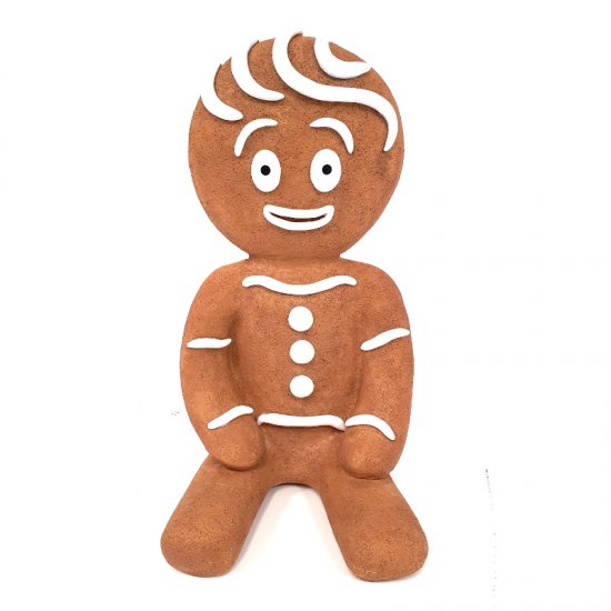 Pfefferkuchenmann sitzend, klein - zum Schließen ins Bild klicken