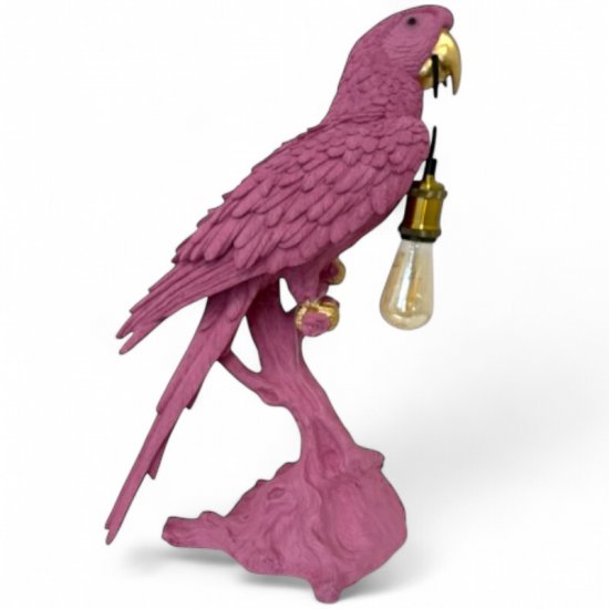 Papagei Lampe pink - zum Schließen ins Bild klicken