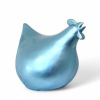 Huhn groß metallic blau