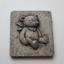 Platte "Teddy sitzend", grau