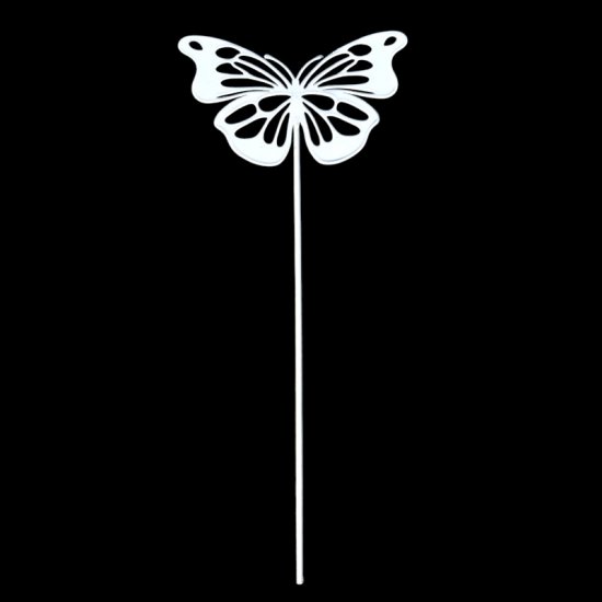 Stecker Schmetterling weiss - zum Schließen ins Bild klicken