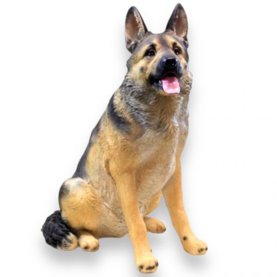 Schäferhund sitzend - zum Schließen ins Bild klicken