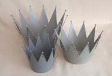 Krone-Schale 3-er Set, grau