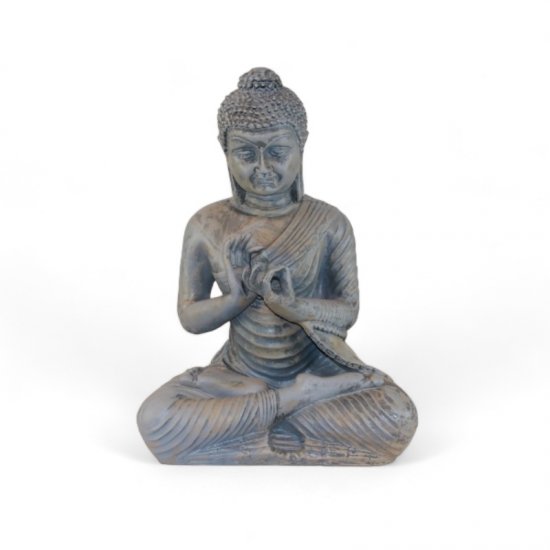 Buddha grau - zum Schließen ins Bild klicken