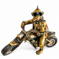 Affe auf Motorrad