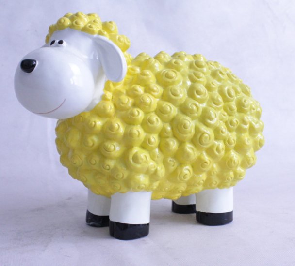 Schaf lustig XL, gelb - zum Schließen ins Bild klicken