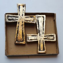 Kreuz 2-er Pack, gold
