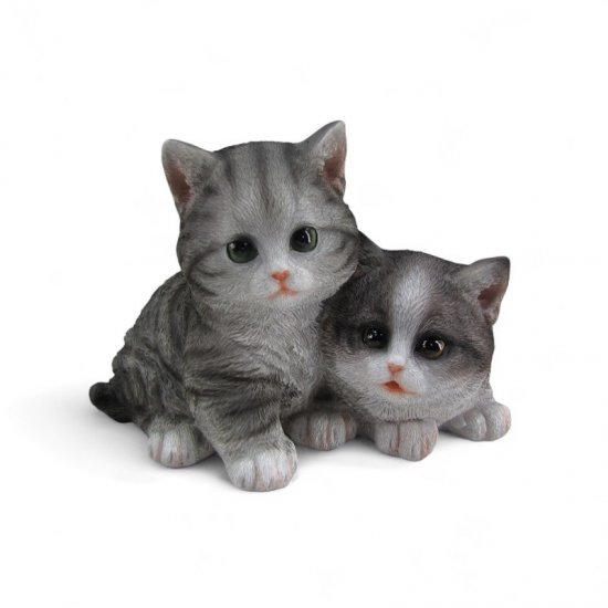 Katzenpaar grau - zum Schließen ins Bild klicken