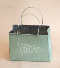 Zinktopf-Tasche 1982 grün, klein