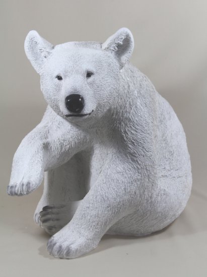 Eisbär sitzend, groß - zum Schließen ins Bild klicken