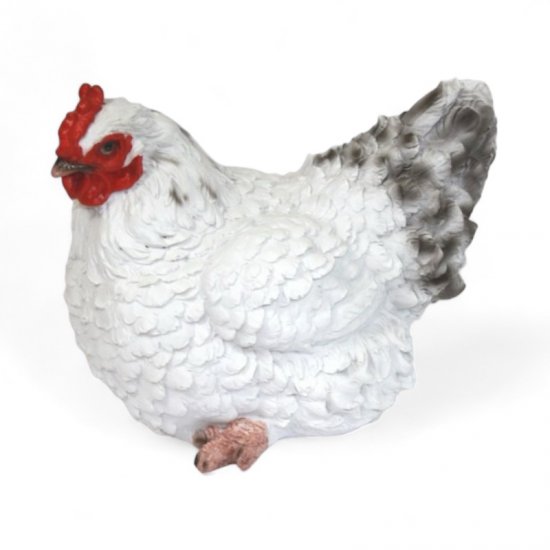 Henne sitzend groß - zum Schließen ins Bild klicken