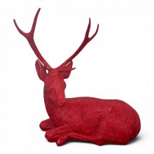 Hirsch liegend rot