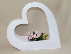 Pflanzherz groß, weiss