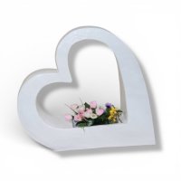 Pflanzherz groß, weiss