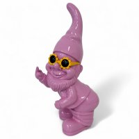 Zwerg mit Brille,rosa