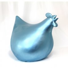 Huhn groß metallic blau